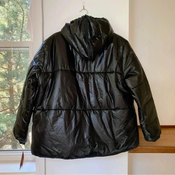 NWT Free People Right Trek Backpack Puffer Jacket Coat Shine FP Movement Black - Picture 7 of 13